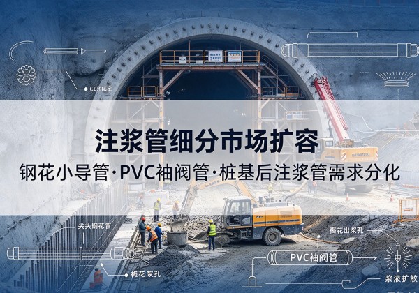长武注浆管细分市场扩容，隧道钢花小导管、PVC 袖阀管、桩基后注浆管需求分化